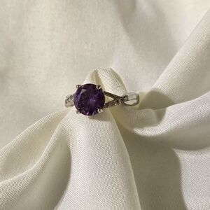Purple Cubic Zirconia Ring